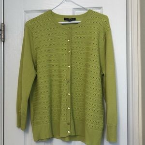 Chartreuse Textured Cardigan